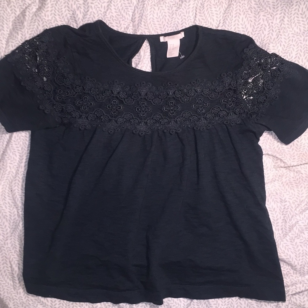 Dark green flowy shirt